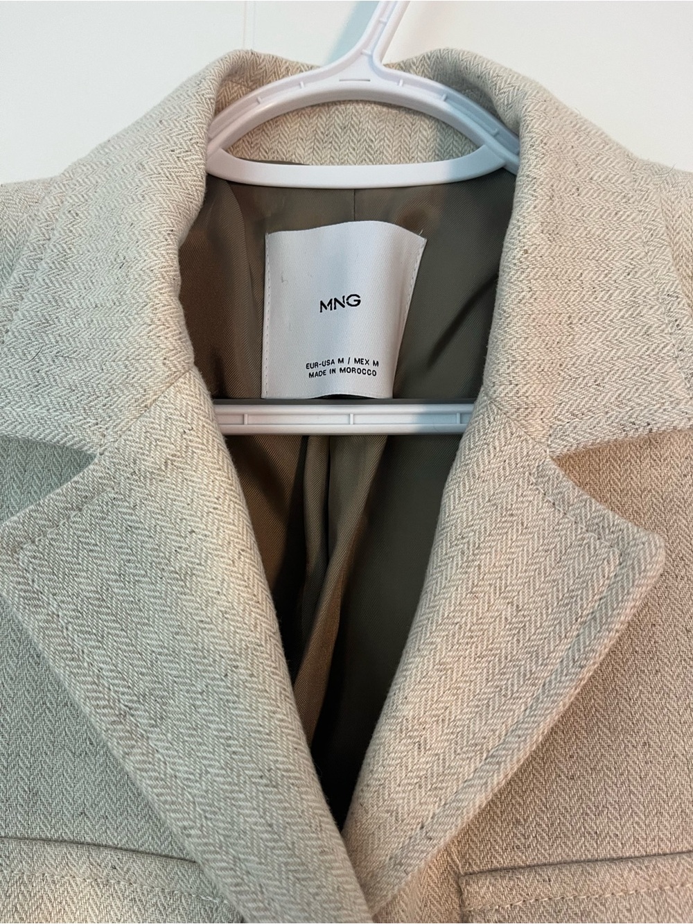 MANGO Cream Tailored Button-Up Jacket - Picture 3 of 3